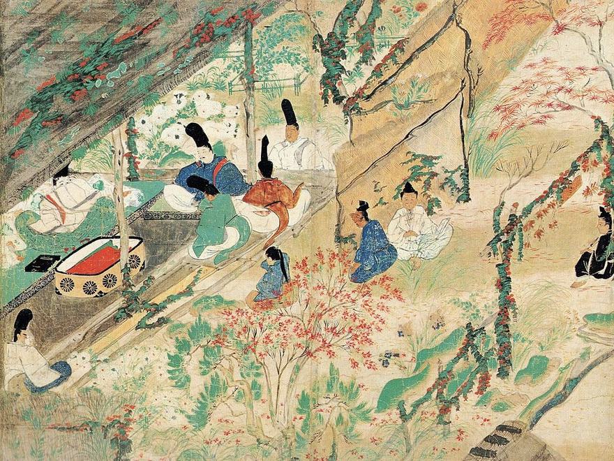 北野天神縁起絵巻に描かれた菅原道真の場面